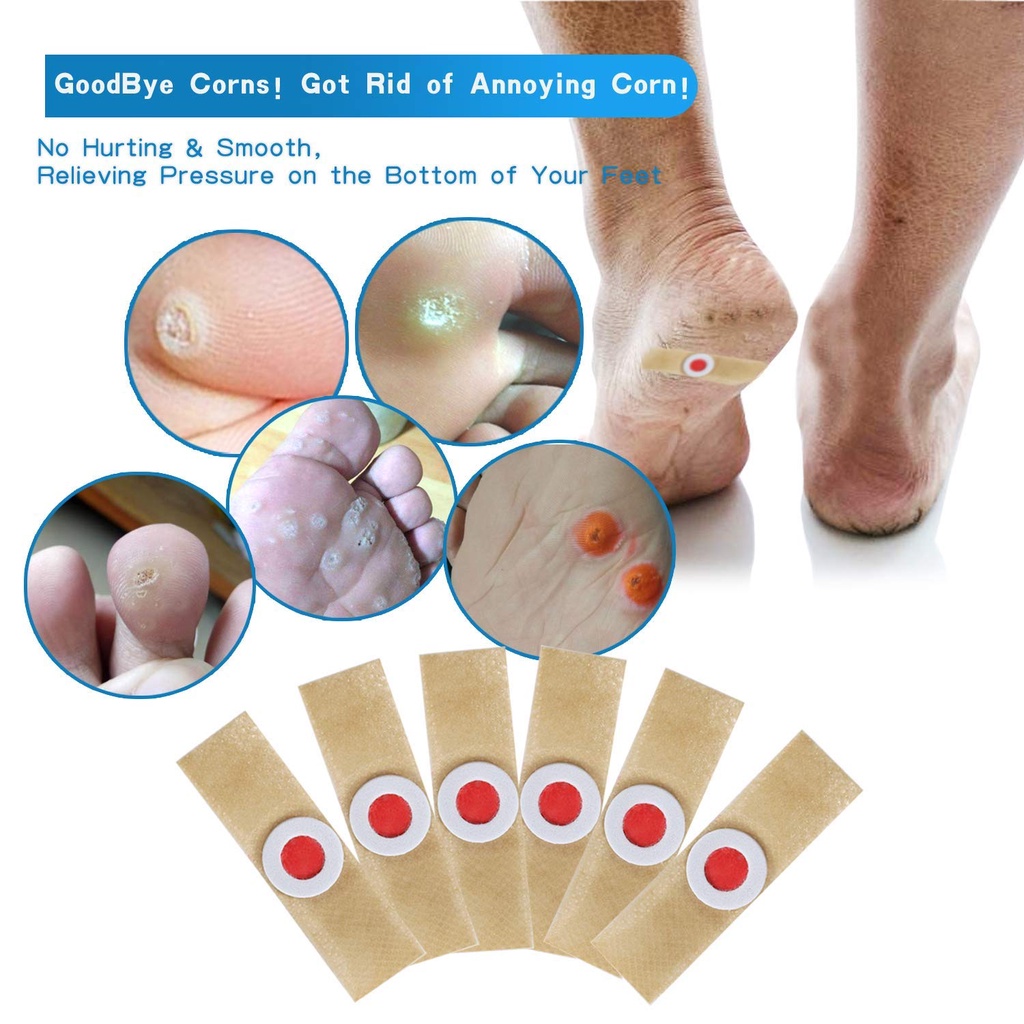 24PCS Medical Corn Plaster Foot Corn Removal Warts Thorn Detox Adhesive ...