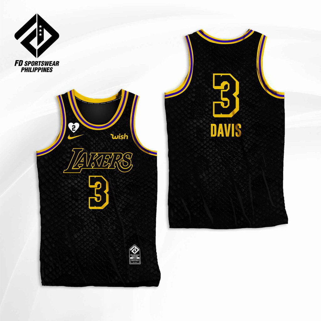 ANTHONY DAVIS BLACK MAMBA LAKERS FULL SUBLIMATED JERSEY Shopee Philippines