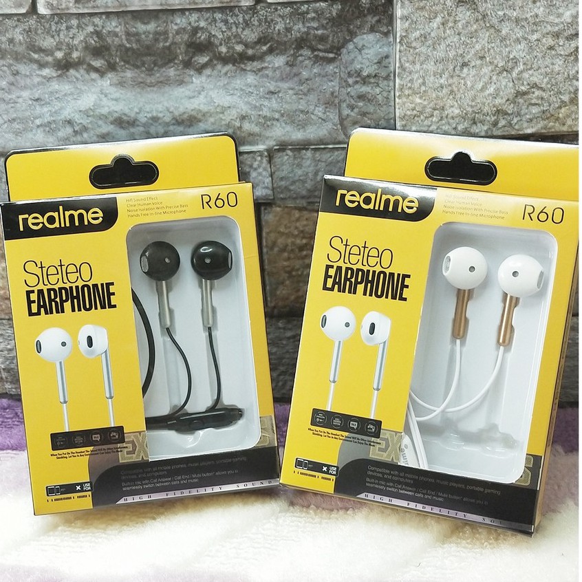 Realme stereo earphones r60 new arrivals