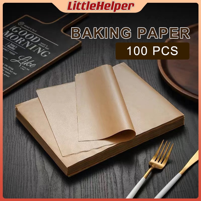 100Pcs Parchment Paper For Baking NonStick Unbleached Wax Paper Oil