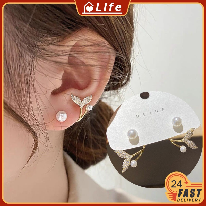 Pearl Earrings Women's French High-end Temperament Earrings Nice Design ...