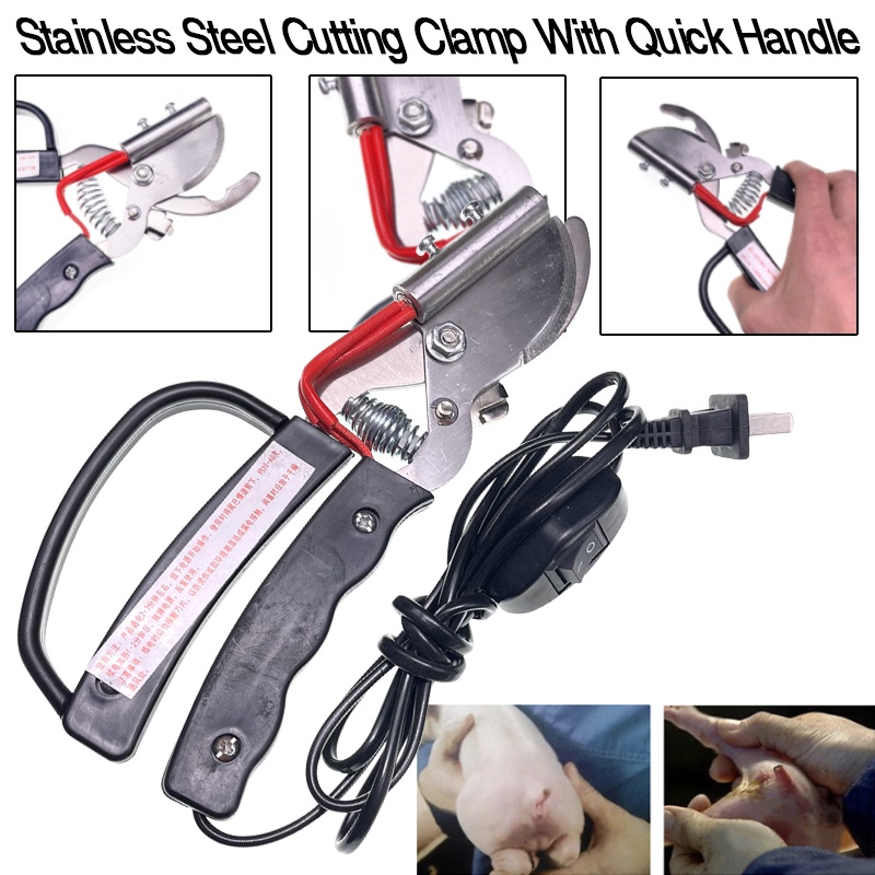 150W Electric Pig Tail Cutter Plier Heating Clamp Dock with Handle