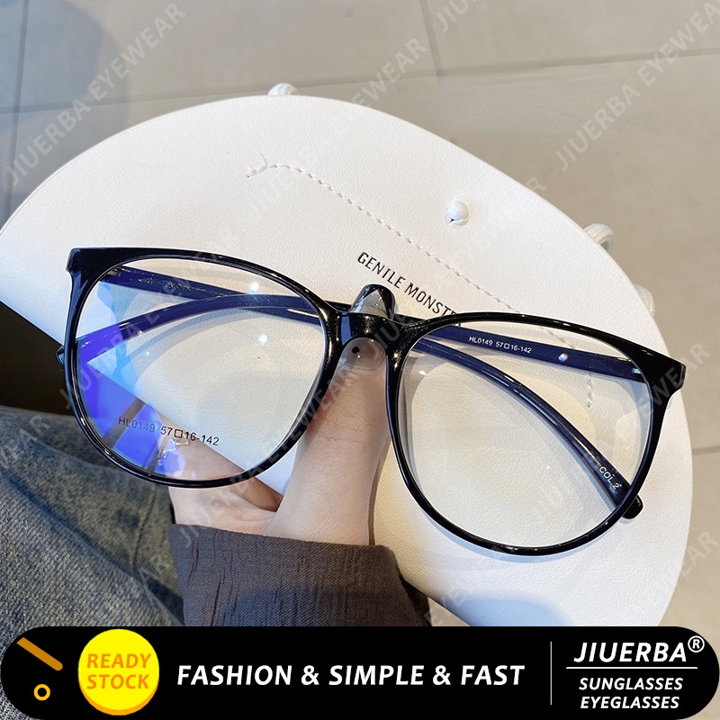 Jiuerba Cod Korean Fashion Style Round Cat Eye Frame Eyeglasses For