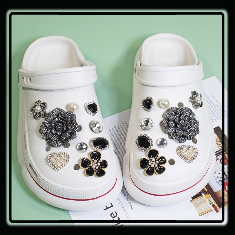 Jibbitz for Crocs Women Shoe Accessories Camellia Shoes Charms Shoe