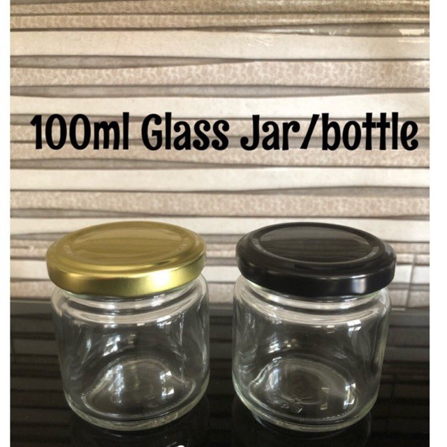 100mL Glass Bottle/Jars (SOLD BY BOX of 42pcs) inlcudes FREE plastic ...