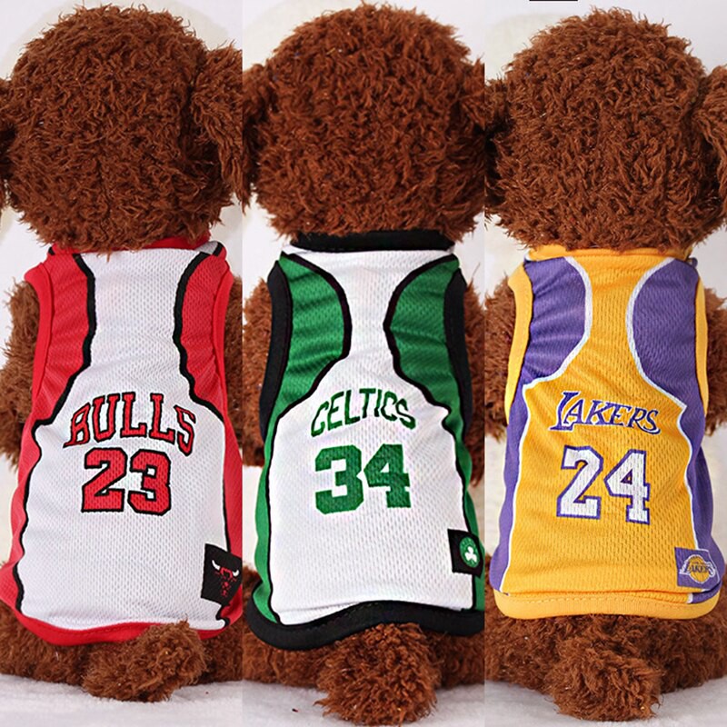 COD】 Lakers 24 Kobe NBA Jersey Clothes for Pet, Dog Puppy and Cat