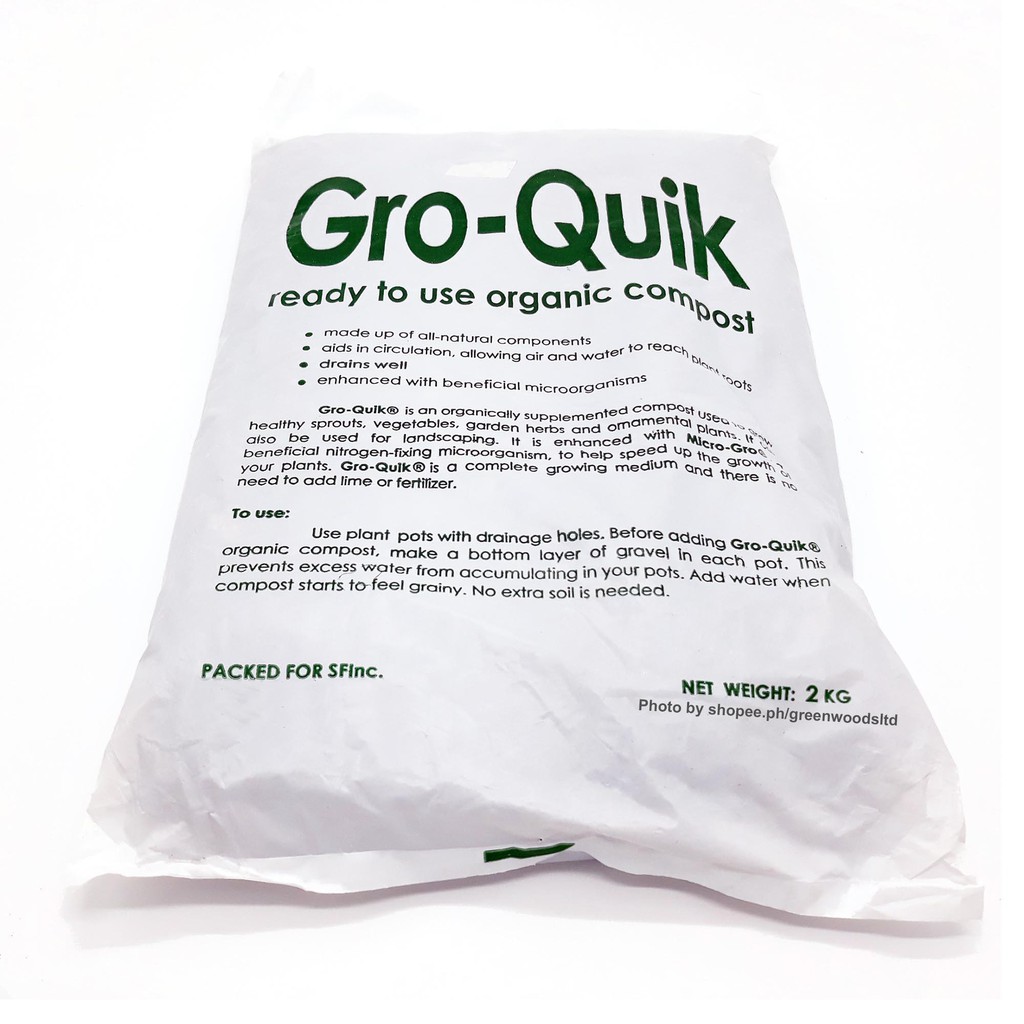 Gro-Quik Ready to Use Organic Compost Natural 2kg GW_S3 | Shopee ...