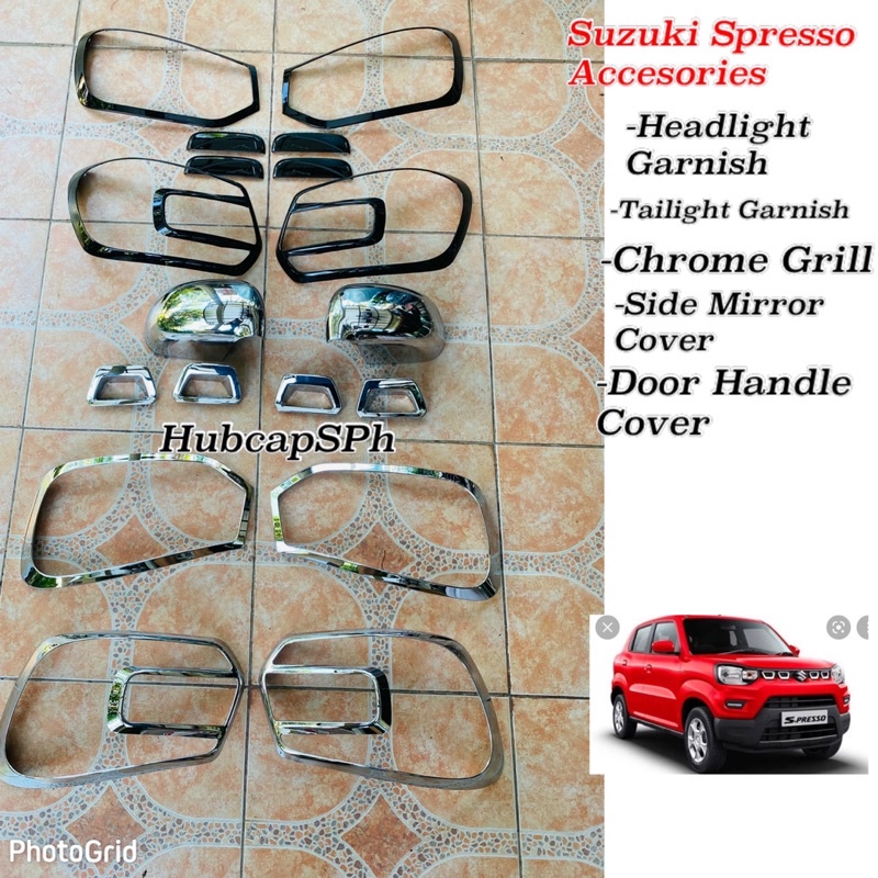 Suzuki Spresso Accesories Tail light Headlight chrome grille door cover