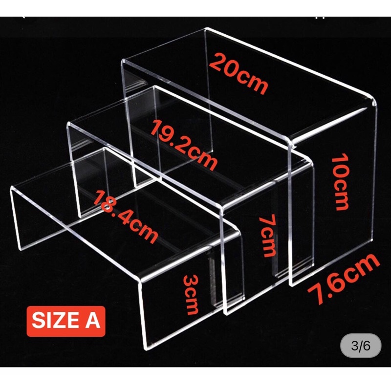 ACRYLIC DISPLAY RISER (3pcs) | Shopee Philippines