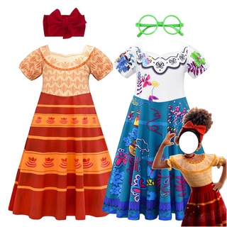 New movie Encanto Mirabel Madrigal Isabela Dolores Sister Cosplay Costume  Dress For Halloween Carnival Princess Party dresses - AliExpress