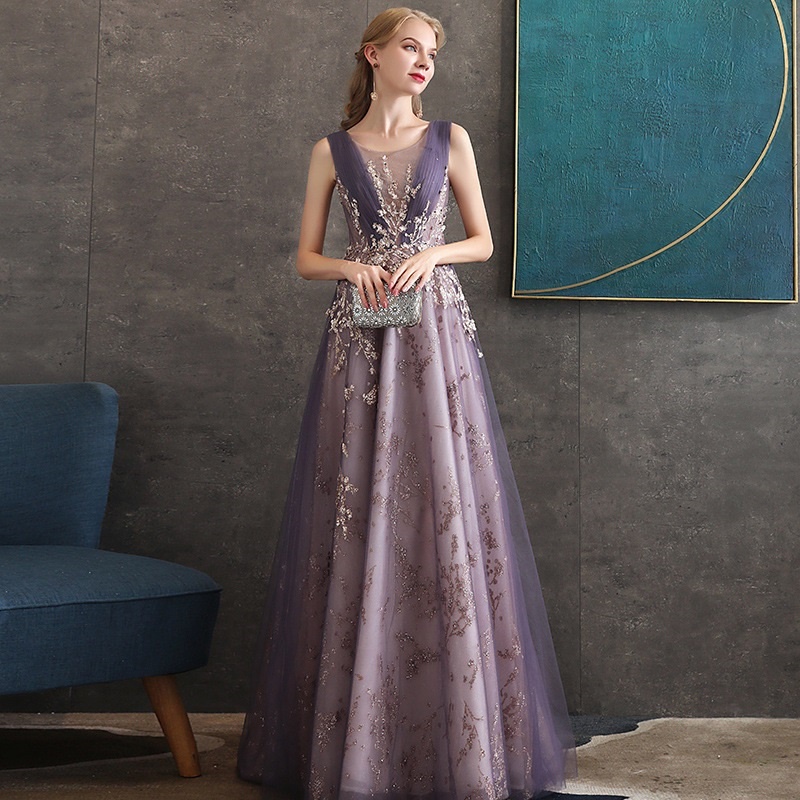 Long Temperament Commute Slim-fit Banquet Wedding Evening Dress