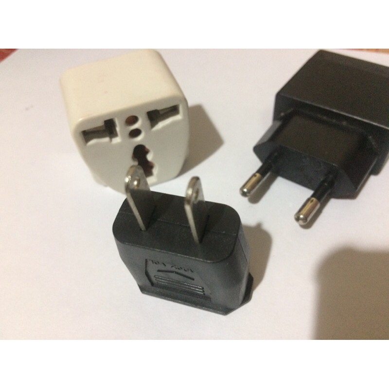 Charger Adaptor 2 Round Pin To 2 Flat Pin Shopee Philippines