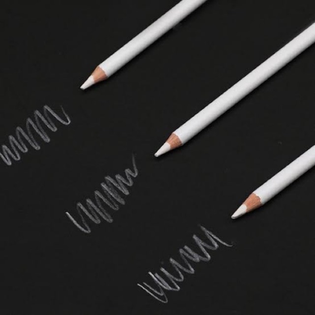 White Charcoal Pencil Medium 1 pc or 3pcs Charcoal white
