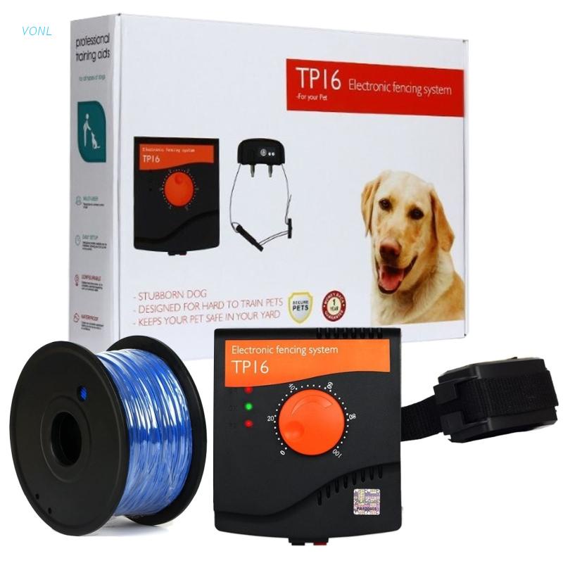 Vonl Dog Electric Fence Kits System Waterof Training Collar Safe for
