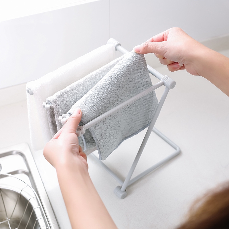Kitchen countertop dish cloth hanger racks rag rack cup drain rack ...