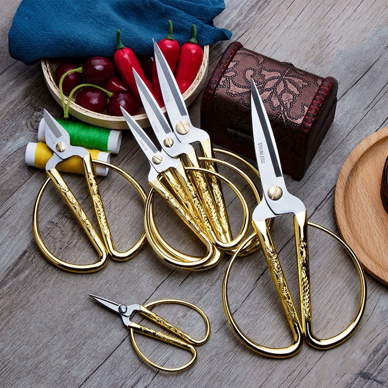 Golden Scissors Zig Zag Durable High Steel Vintage Tailor Scissors ...