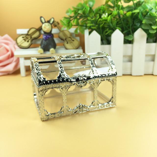 Transparent Pirate Treasure Box Crystal Gem Storage Organizer Trinket ...