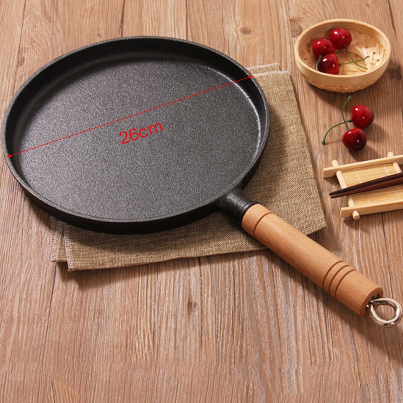 26cm Thickened Cast Iron Non-stick Frying Pan Layer-cake Cake Pancake Crepe  Maker Flat Pan Griddle Shopee Philippines