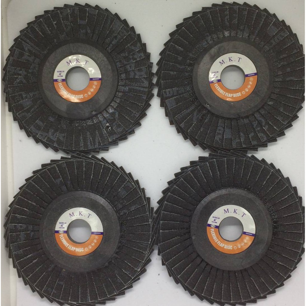 MKT Sandpaper Blade Stainless Steel And Sanding 4 Inch DISC Soft Back No.180 FLAP (10 Pieces