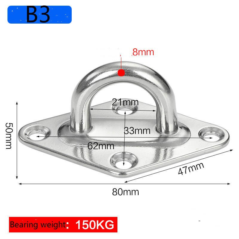 Ceiling Hook Fan Hook Heavy Duty Pad Eye Plate Siling Hammock Anchor