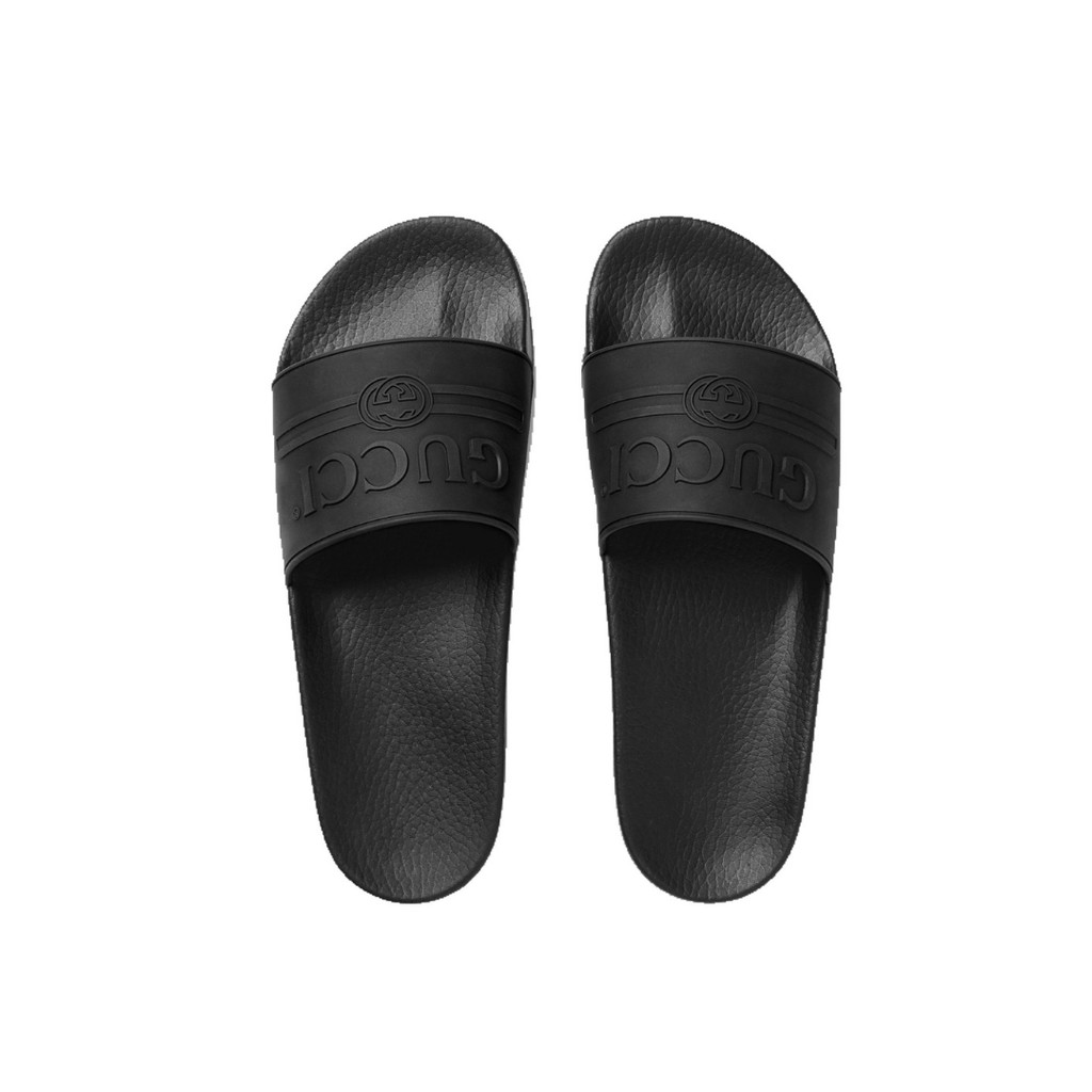 Matte black hot sale gucci slides