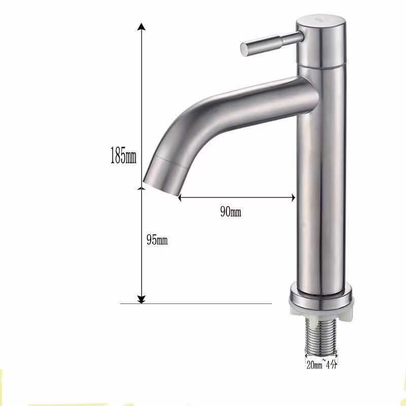 RCG Heavy Duty SUS304 Stainless Steel Lavatory Faucet Tall Basin Faucet ...