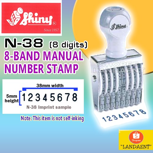 SHINY 8 Band Number Stamp N 38 Shopee Philippines