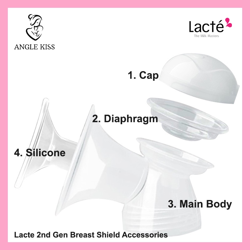 Lacte Breast Pump Breast Shield New Model 2nd Gen Breast Shield Corong ...