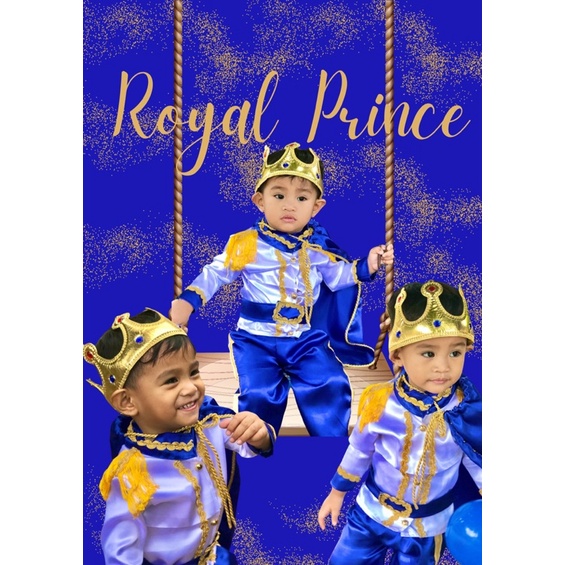 COD Royal Prince Outfit for Babies White Royal Blue