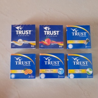 Trust Condom Natural Strawberry Chocolate Orange Bubblegum 3 condoms ...