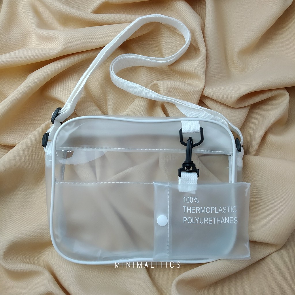 Clear plastic sling clearance bag