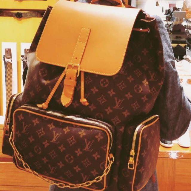 Louis Vuitton Trio Backpack Monogram Brown in Canvas with Gold
