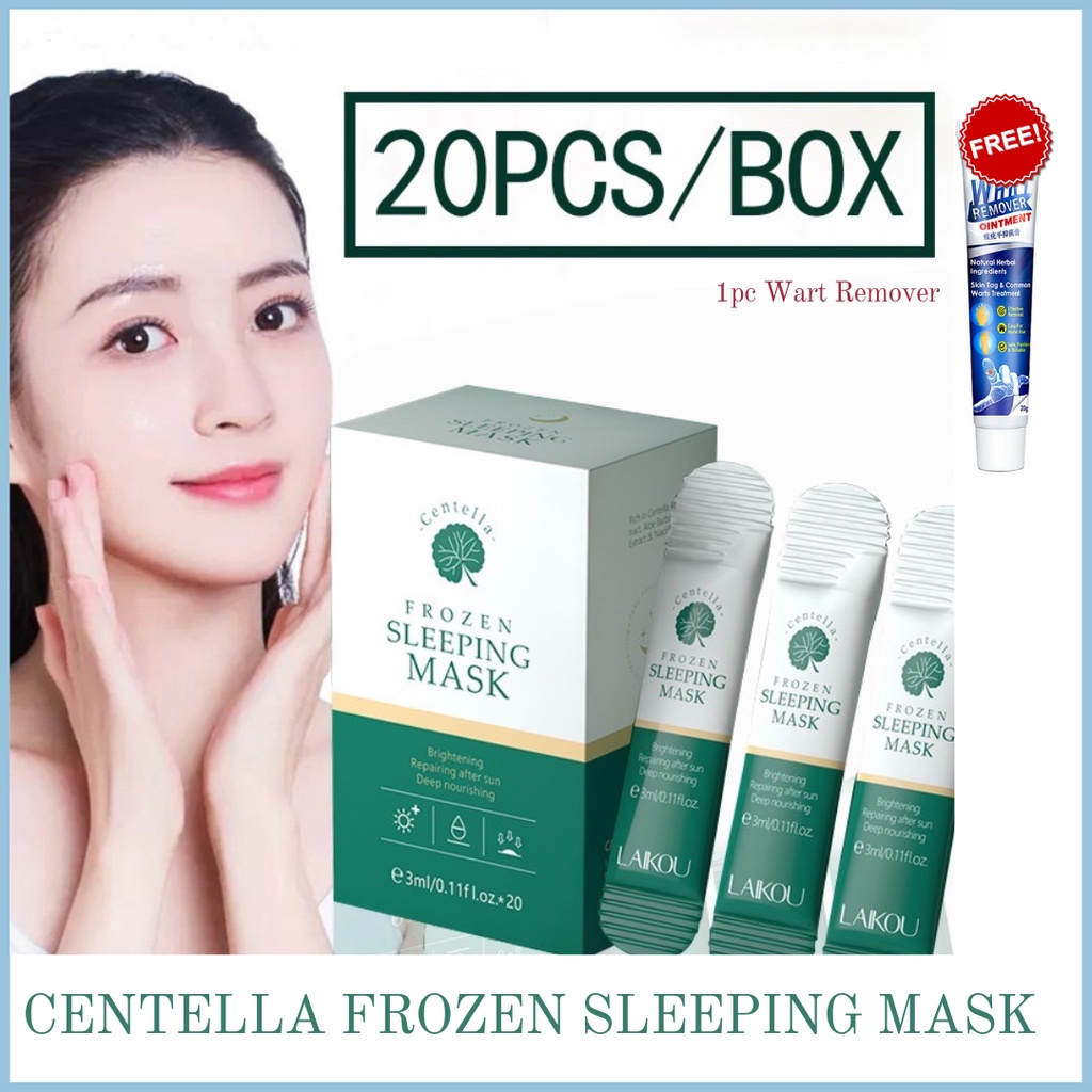 20PCS/BOX Centella Frozen Collagen Jelly Sleeping Mask Skin Care