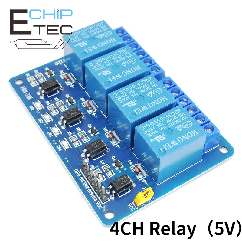 4 Channel Relay Module 5V Relay Control Board with Indicator Light and ...