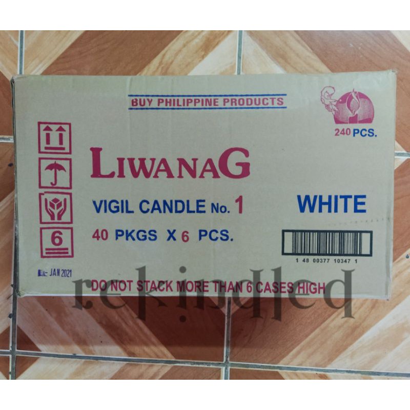 Authentic Liwanag Vigil #1 Candle BOX (40 packs per box) | Shopee ...