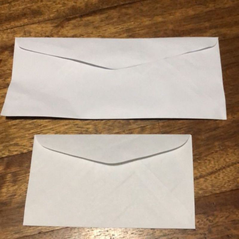 50pcs White Letter Envelopes sobre Short / Long