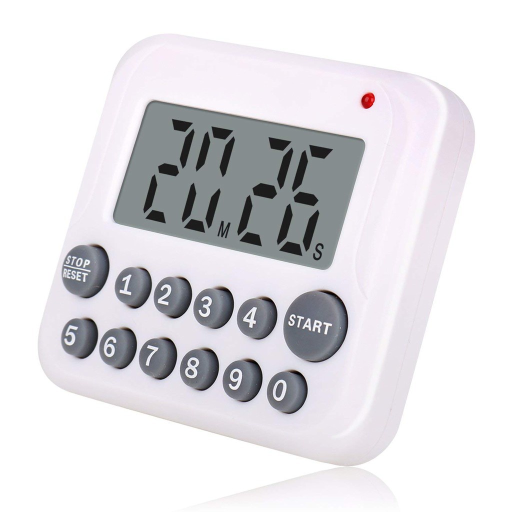 White Kitchen Timer Digital Dual Manual Electrical Timer Cooking Timer ...