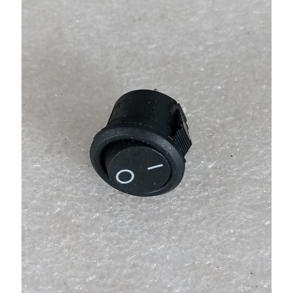 Small Round On Off 2 Pin Switch Rocker Switch Black | Shopee Philippines
