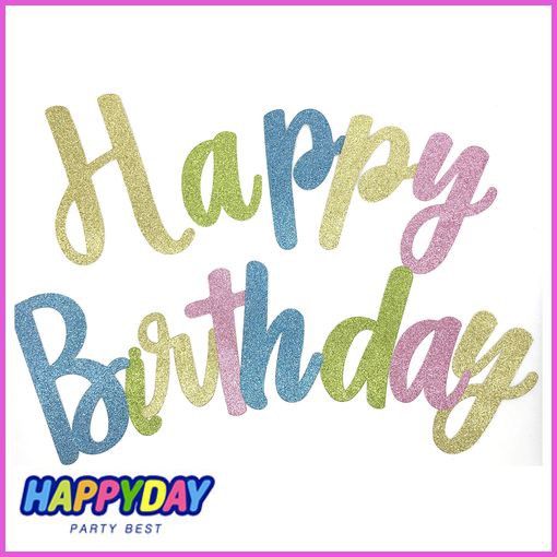 Happy Birthday Colorful Glitter Letter Banner 485xx Shopee Philippines