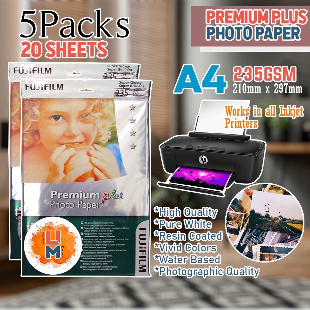5 pack A4 fujifilm RC Photo Paper Waterproof Inkjet Printing Paper rc ...