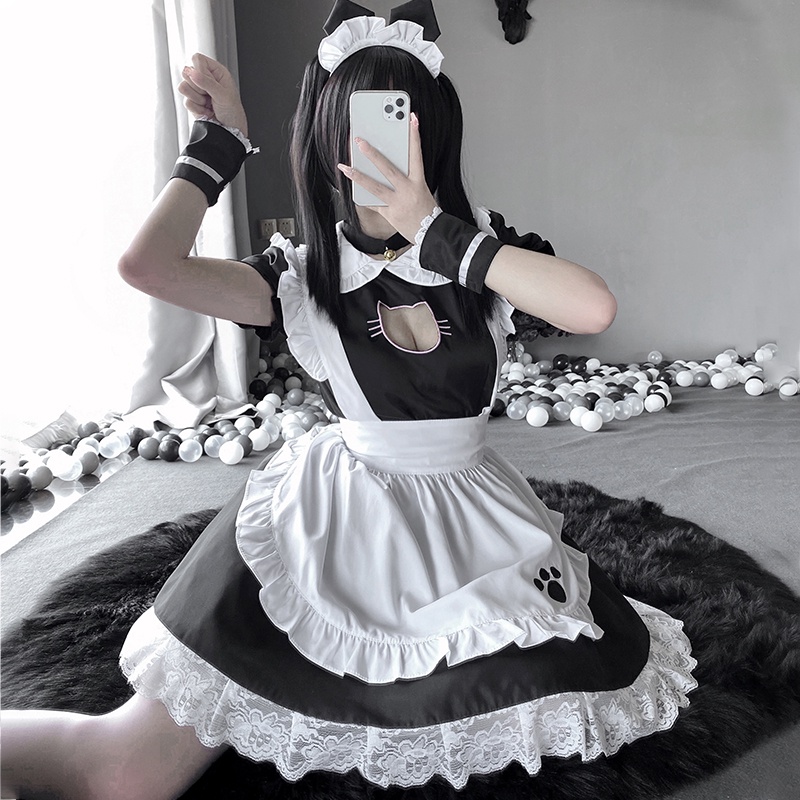 Two-dimensional Cute Cat Girl Maid Costume Japanese lolita Uniform ...