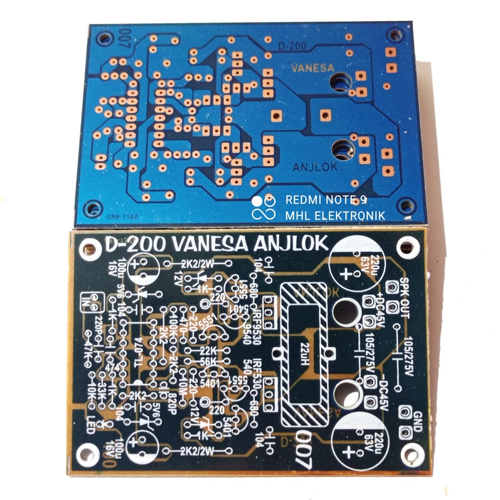 Pcb Power Amplifier Class D D200 Mini 200 Watt FET IRF9530 IRF530 Type