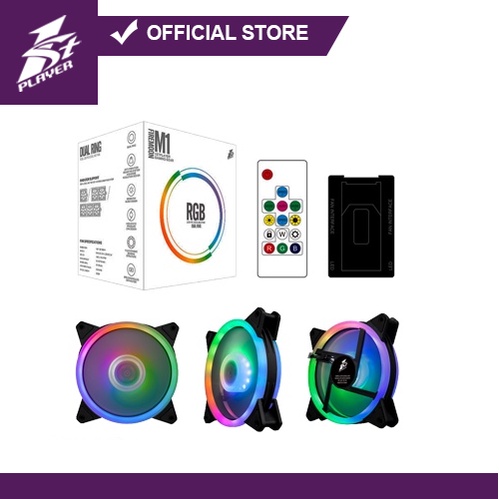 1STPLAYER FIREMOON M1 RGB/M1 PLUS RGB GAMING 120MM/140MM FANS W/ HUB ...