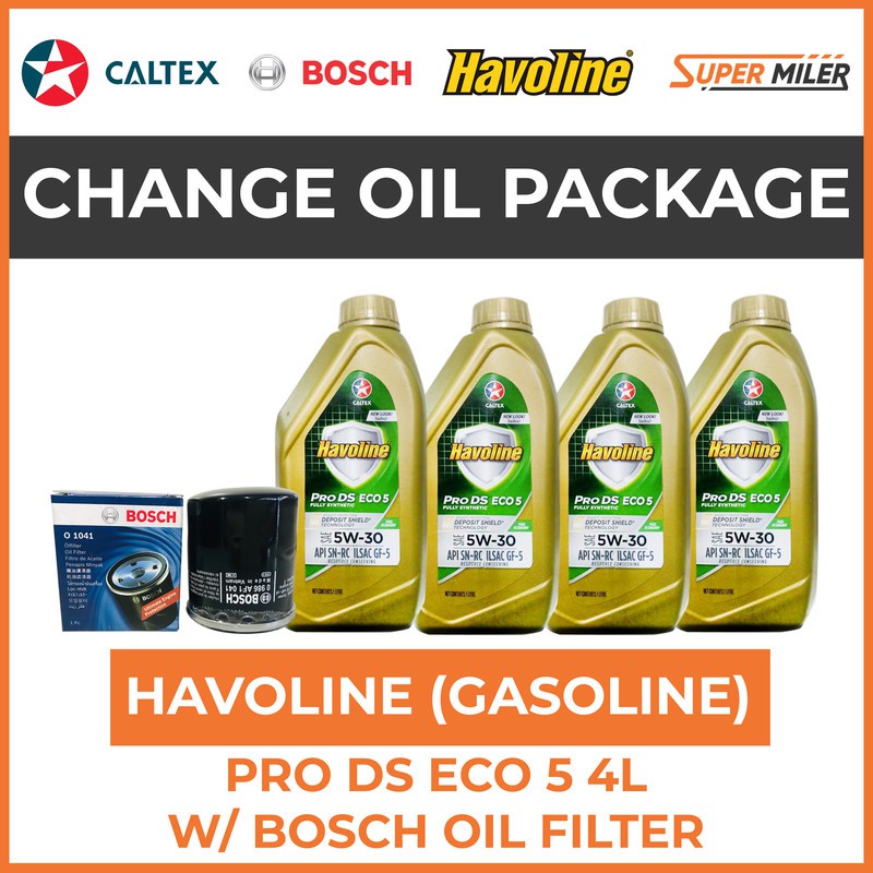 Havoline Pro DS Fully Synthetic Eco 5 SAE 5W30 4 Liters with C207 Oil
