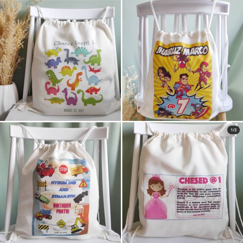 [25 pcs and 50pcs] Personalized Katsa Drawstring Backpack | Shopee ...