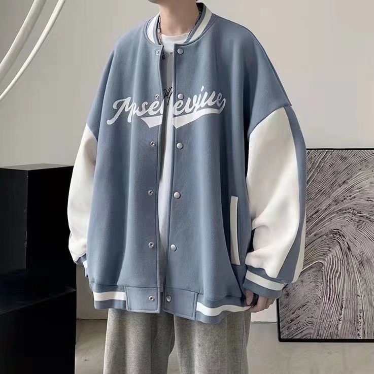 Thermal jacket Varsity jacket Oversized Unisex Korean Style Printed