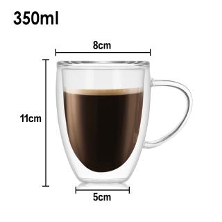 Esprosso Cups, Double Walled Glass Coffee Mugs With Handle, Insulated Coffee  Cups, Clear Borosilicate Glass Mugs, Perfect For Cappuccino, Tea, Latte,  Espresso, Hot Beverage, Microwave Safe, Drinkware - Temu