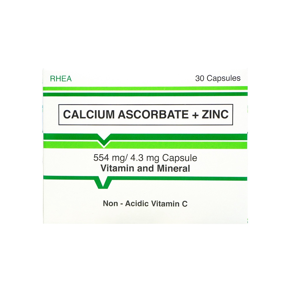 RHEACalcium Ascorbate w/Zinc 30 Capsules Shopee Philippines