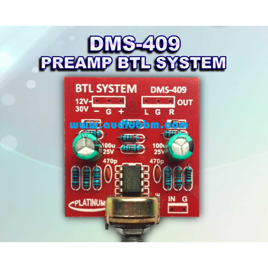 Btl Pre-Amp Kit (Bridge Tied Load Amplifier) Platinum DMS-409 | Shopee ...