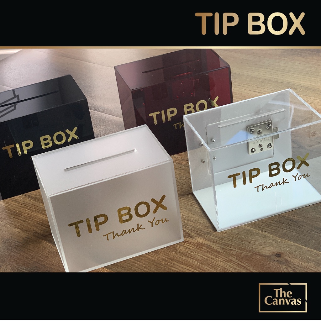 tip box Beautiful And Cool Acrylic Money tipbox | Shopee Philippines